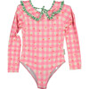 Gingham stars long sleeve swimsuit - One Pieces - 1 - thumbnail