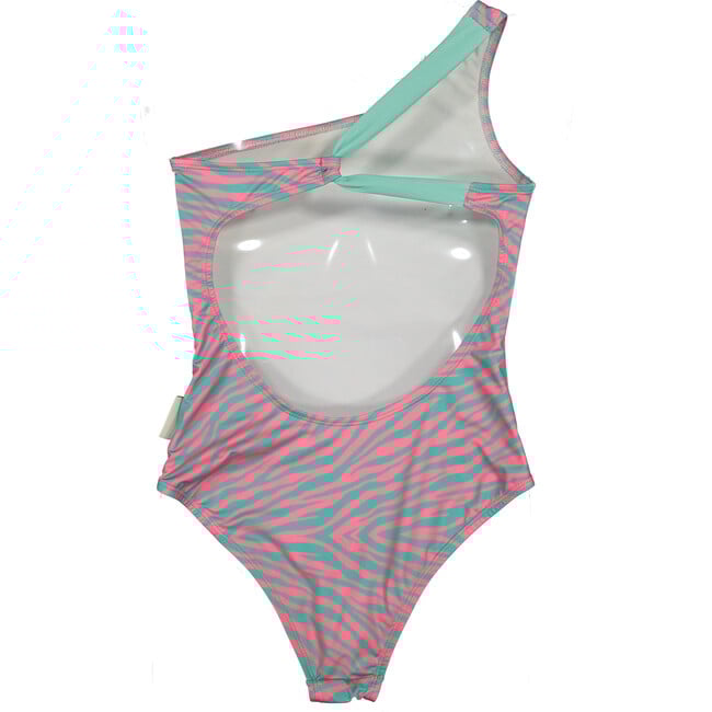 Minty waves asymmetric swimsuit - One Pieces - 3