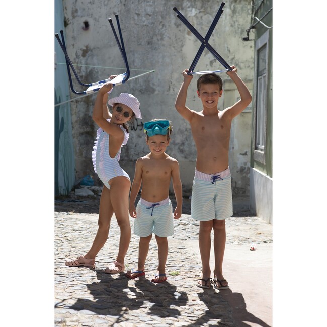 Pastel stripes classic swim shorts - Swim Trunks - 4