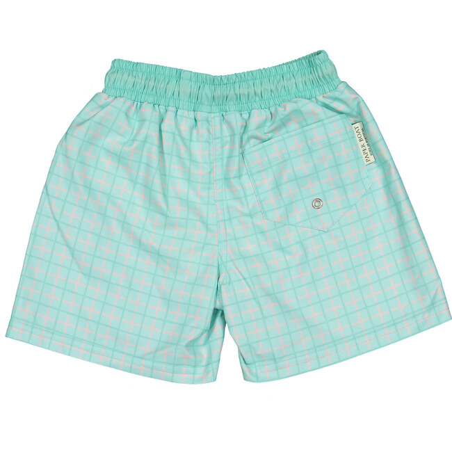 Gingham splash classic swim shorts