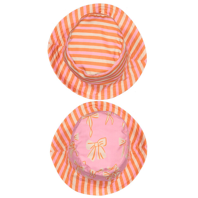 Beach stripes and bows bucket hat