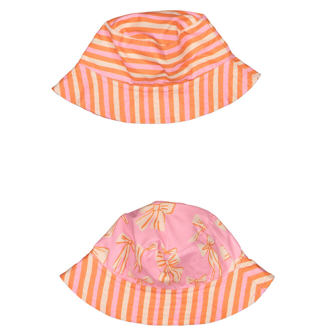Beach stripes and bows bucket hat
