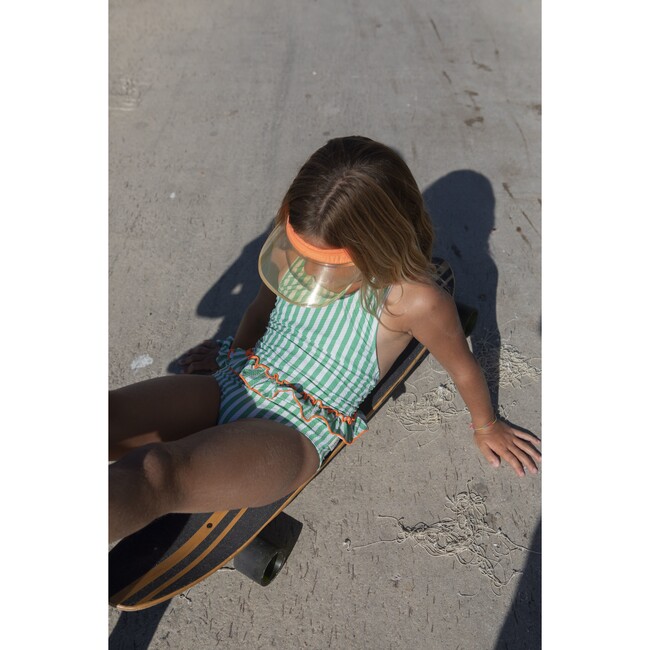 Pop stripes ruffles swimsuit - One Pieces - 8