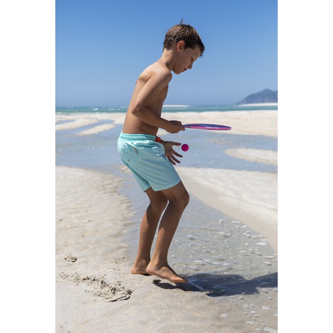 Gingham splash classic swim shorts - Swim Trunks - 5