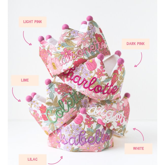 Flower Lane x Maisonette Exclusive Birthday Crown, Liberty of London Print - Party Accessories - 3