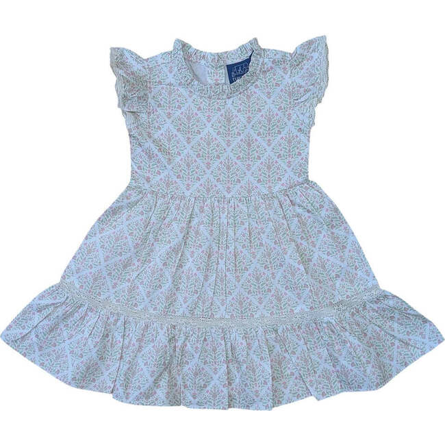 Spring Mosaic Ruffle Dress