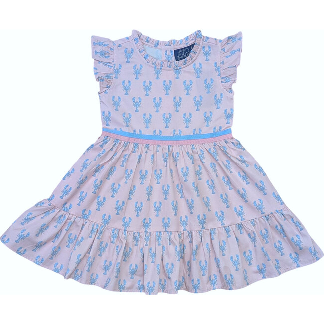 Pastel Pincers (Lobsters) Ruffle Dress