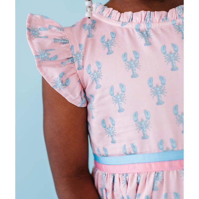 Pastel Pincers (Lobsters) Ruffle Dress