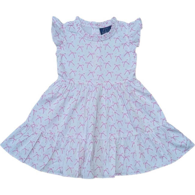 Blush Bows Ruffle Dress