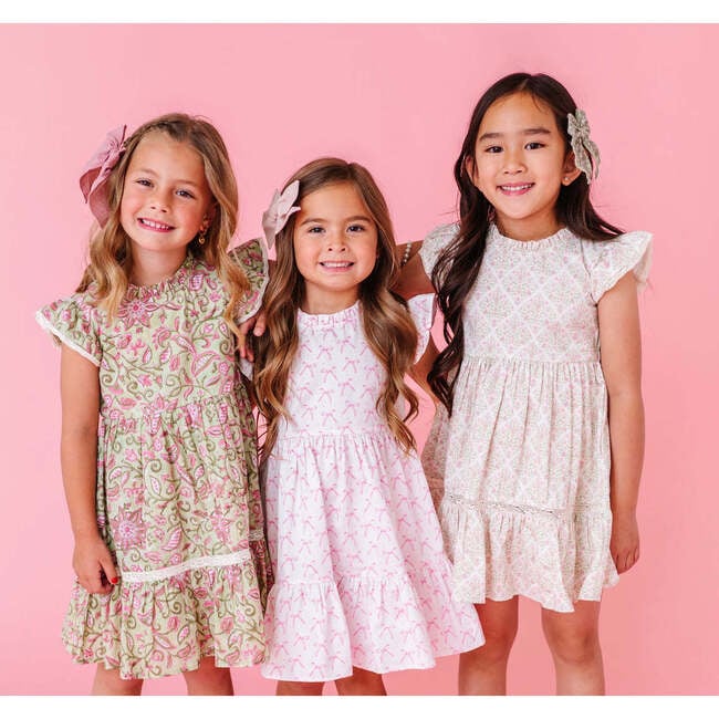 Blush Bows Ruffle Dress - Dresses - 4