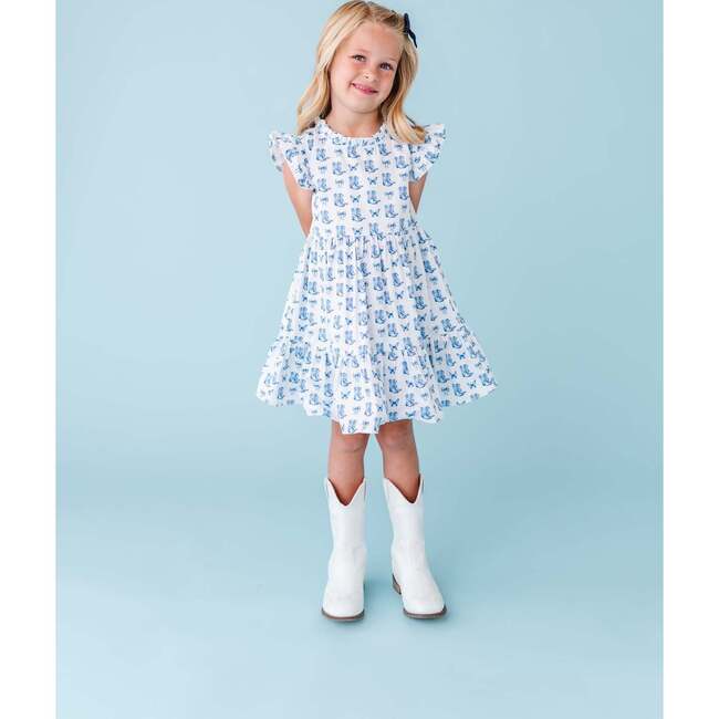 Blue Belle Ruffle Dress - Dresses - 4
