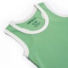 Cotton Romper, Grass Green with White - Rompers - 4 - thumbnail