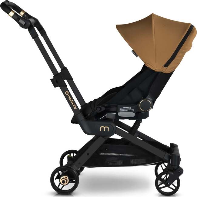 M+ Stroller, Black Luxe/Chestnut - Single Strollers - 3