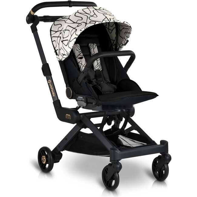 M+ Stroller, Black Luxe/Squiggle - Single Strollers - 4