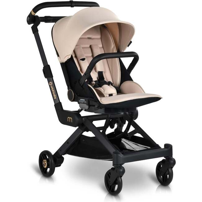 M+ Stroller, Black Luxe/Taupe Beige - Single Strollers - 4