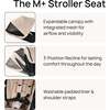 M+ Stroller, Black Luxe/Taupe Beige - Single Strollers - 8 - thumbnail
