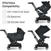M+ Stroller, Gold/Black - Single Strollers - 8 - thumbnail