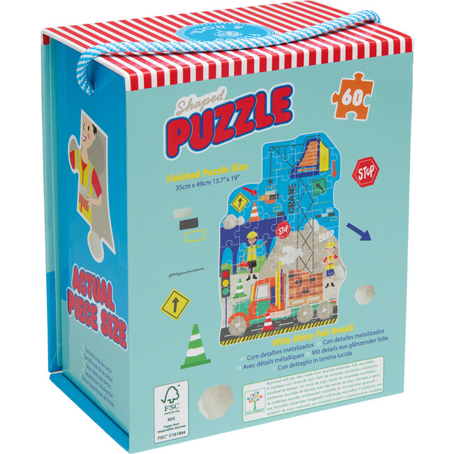 Construction 60pc Shaped Puzzle - Puzzles - 5