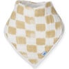 Cotton Muslin & Fleece Bandana Bib, Adobe Checker (Pack Of 4) - Bibs - 2 - thumbnail
