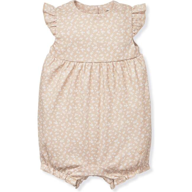 Baby Pima Isla Play Romper in Ditsy Waltz Camel
