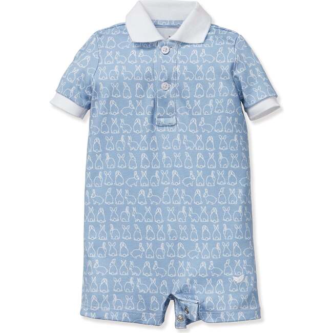 Baby Pima Louis Play Romper in Hoppy Days Blue