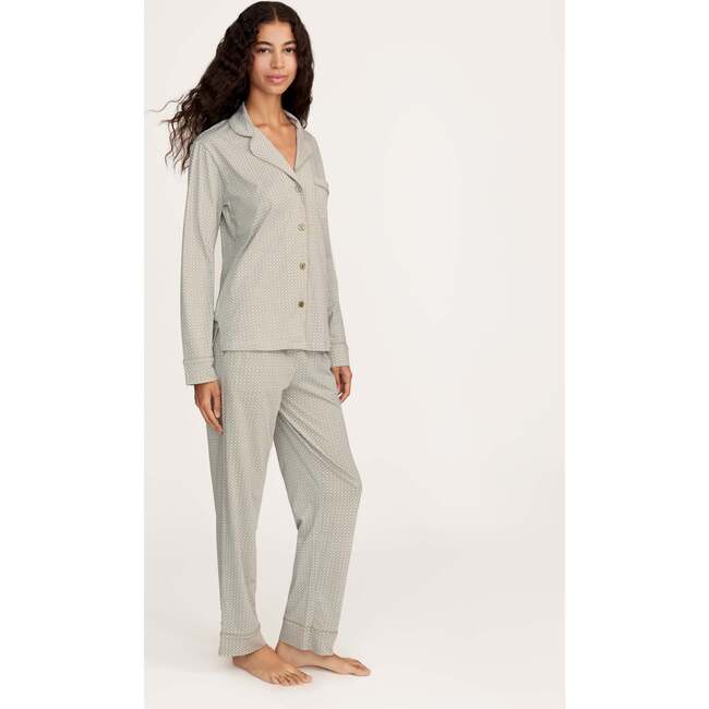 Womens Classic Pajama Set in Sage Geo
