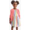 Kids Picnic Dress In Rainbow Stripe, Rainbow Sunrise Stripe - Dresses - 2 - thumbnail
