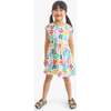 Kids Backyard Dress In Rainbow Blooms, Ivory Rainbow Spring Blooms - Dresses - 2 - thumbnail