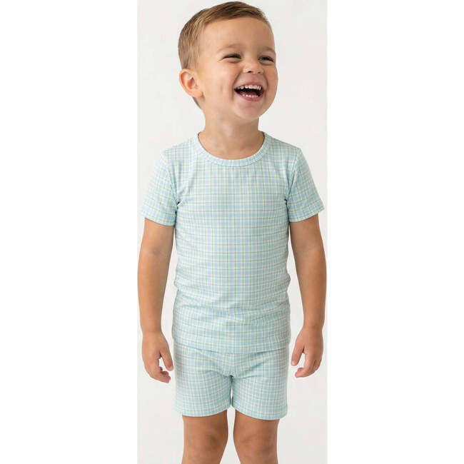 Short Sleeve & Shorts Bamboo Toddler Pajama Set, Bluegrass Picnic