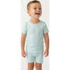 Short Sleeve & Shorts Bamboo Toddler Pajama Set, Bluegrass Picnic - Pajamas - 1 - thumbnail