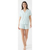 Short Sleeve & Pants Bamboo Women's Pajama Set, Cloud Stripe - Pajamas - 1 - thumbnail