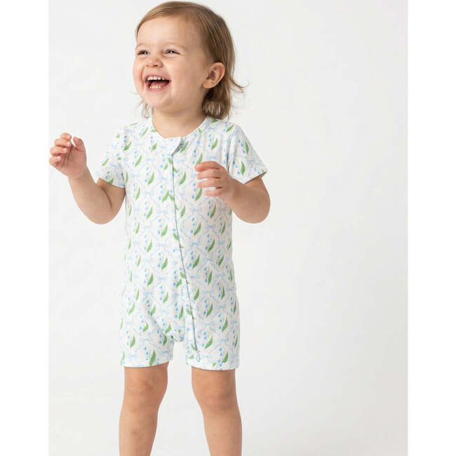 Short Sleeve Bamboo Sleeper, Bluebell Bows