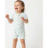 Short Sleeve Bamboo Sleeper, Bluebell Bows - Pajamas - 1 - thumbnail