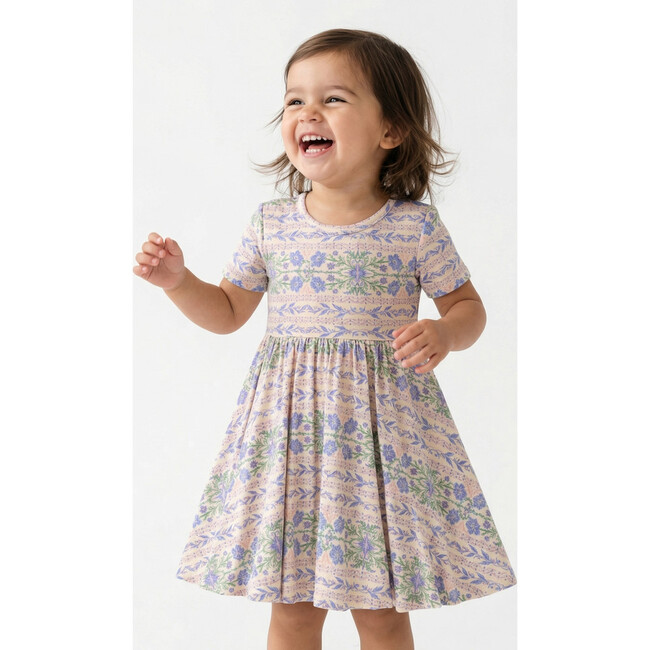 Bamboo Twirl Dress, Spring Cascade