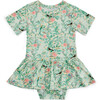 Bamboo Twirl Dress with Bodysuit, Sage Blossom - Dresses - 2