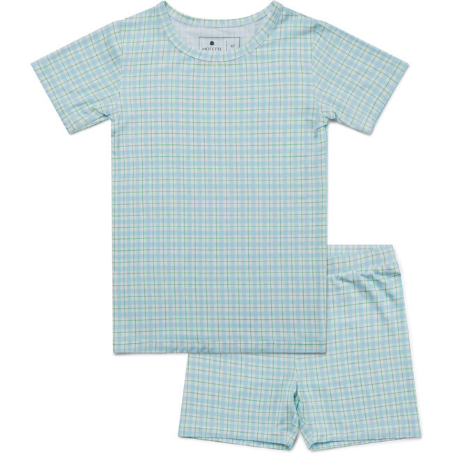 Short Sleeve & Shorts Bamboo Toddler Pajama Set, Bluegrass Picnic