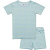 Short Sleeve & Shorts Bamboo Toddler Pajama Set, Bluegrass Picnic - Pajamas - 2