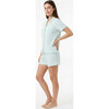 Short Sleeve & Pants Bamboo Women's Pajama Set, Cloud Stripe - Pajamas - 2