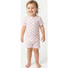 Short Sleeve & Shorts Bamboo Toddler Pajama Set, Pink Posy - Pajamas - 1 - thumbnail