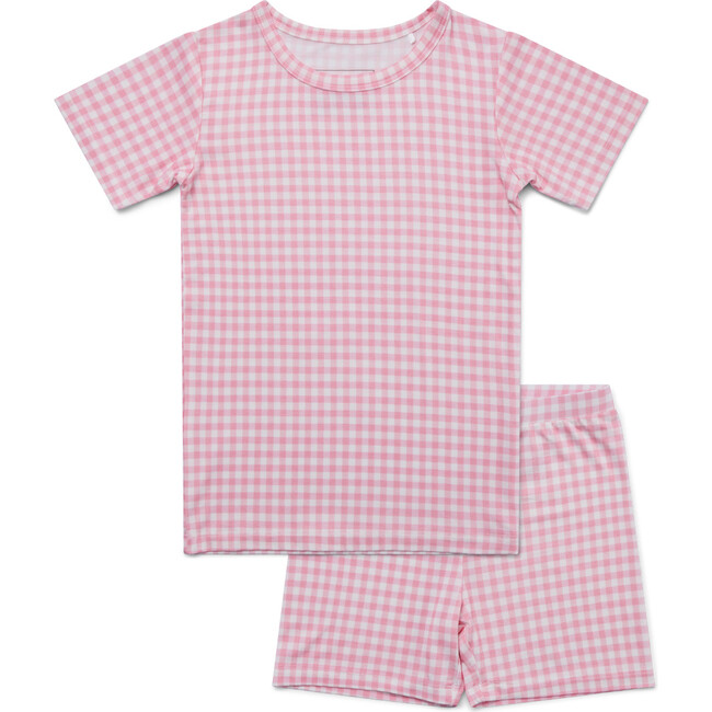 Short Sleeve & Shorts Bamboo Toddler Pajama Set, Sugar Gingham