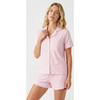 Short Sleeve & Shorts Bamboo Women's Pajama Set, Ballet Stripe - Pajamas - 4