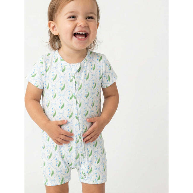 Short Sleeve Bamboo Sleeper, Bluebell Bows - Pajamas - 4