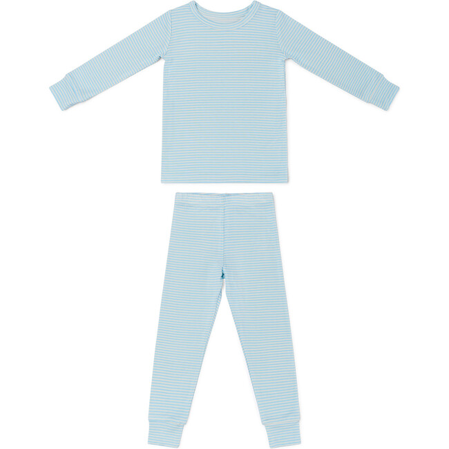 Bamboo Toddler Pajama Set, Seaside Stripe - Pajamas - 2