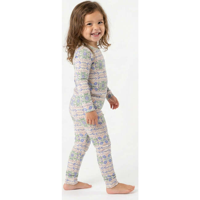 Bamboo Toddler Pajama Set, Spring Cascade - Pajamas - 4