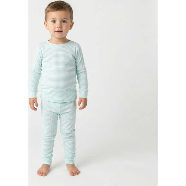 Bamboo Toddler Pajama Set, Cloud Stripe