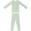Bamboo Toddler Pajama Set, Mint Meadows - Pajamas - 2