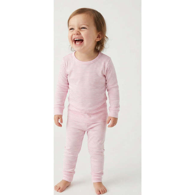 Bamboo Toddler Pajama Set, Ballet Stripe - Pajamas - 1