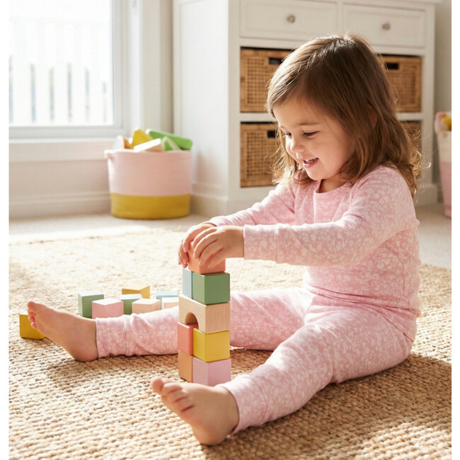 Bamboo Toddler Pajama Set, Petite Fleur - Pajamas - 4