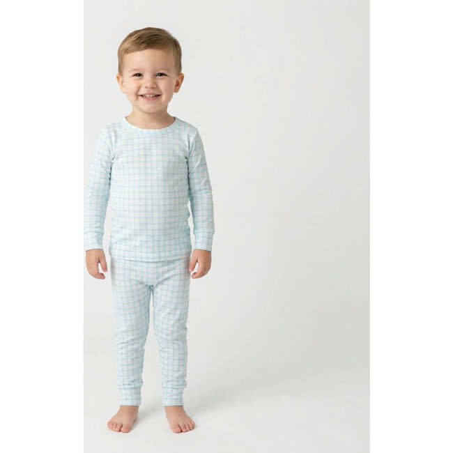 Bamboo Toddler Pajama Set, Coastal Check - Pajamas - 1