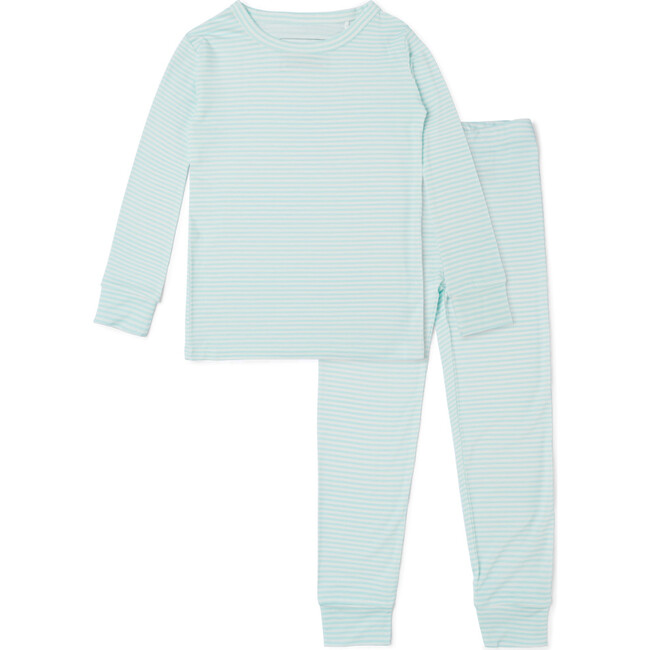 Bamboo Toddler Pajama Set, Cloud Stripe
